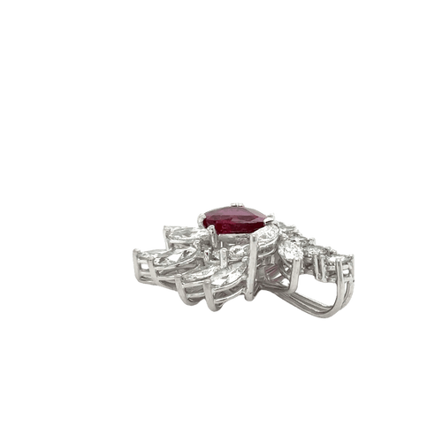 Pendentif Pendentif Cocktail Or Blanc - Rubis et Diamants 58 Facettes 1.0002595/6