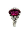 Bague 54 Bague vintage or blanc 18K, tourmaline rose et diamants 58 Facettes