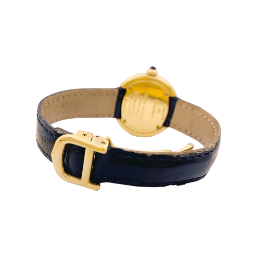 Montre Montre Cartier, "Trinity Must", argent plaqué or, cuir. 58 Facettes 34620