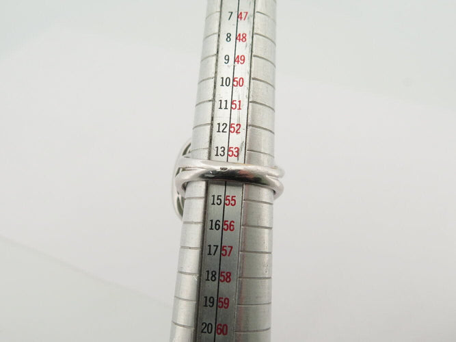 bague ADLER pierre cabochon cage 145 diamants 2ct t54 en or blanc 18k