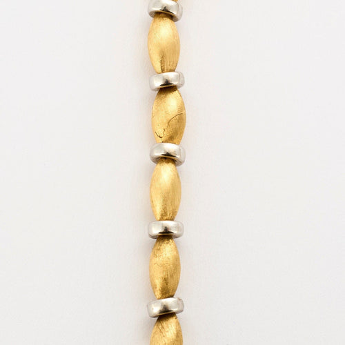 Collier Elégant Collier Or jaune Guilloché et Perles d'Or Gris 58 Facettes ENG10248