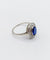 Bague 56 Bague pompadour or blanc et platine, saphir, diamants taille rose (circa 1910) 58 Facettes A04541