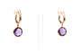 Boucles d'oreilles Boucles d'oreilles contemporaines serties d'améthystes en or rose 18 carats 58 Facettes 23286