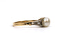 Bague 57 Bague Art Déco or jaune, perle et diamants 58 Facettes B471