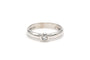 Bague 53 Solitaire contemporain en or blanc serti d'un diamant 58 Facettes 19664