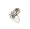 Bague 56 Bague en platine avec aigue-marine et diamants 58 Facettes