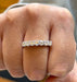 Bague Demi-alliance en diamants or blanc 58 Facettes