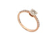 Bague 55 bague juliette juju j0303p 6mm en or rose 18k & diamants 0.45ct 58 Facettes 267117
