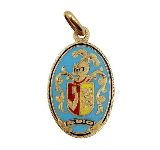 Pendentif Pendentif antique or jaune blason finement émaillé 58 Facettes A06274