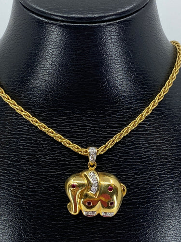 Collier Collier Eléphant 58 Facettes AB120