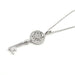 Collier Collier et pendentif clé or blanc sertis de diamants 58 Facettes