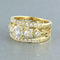 Bague en or jaune sertie de diamants taille brillant