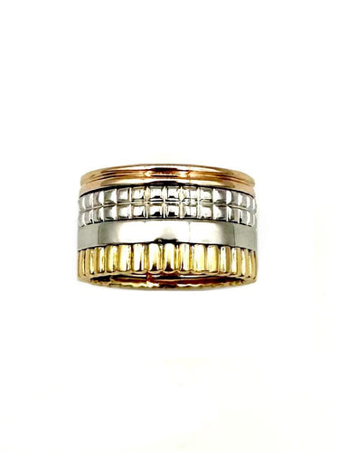 Bague 54 BOUCHERON - Collection "Quatre", bague 3 ors (rose, blanc et jaune) 58 Facettes