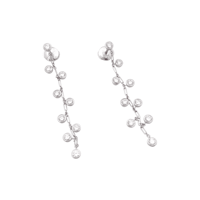 Boucles d'oreilles Boucles d'oreilles Dior "Baby diamants", or blanc et diamants. 58 Facettes 34386