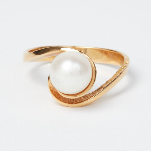 Bague Or Jaune - Perle de culture