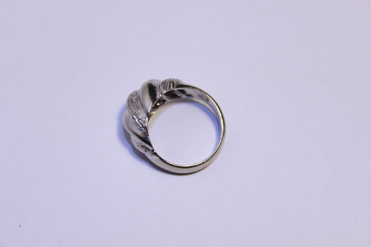 Bague 49 Bague Jonc Or blanc 58 Facettes