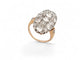 Bague 48 bague marquise navette 17 diamants 3.4ct t48 or rose 18k & platine 7.8 gr 58 Facettes 270710