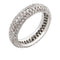 Bague 53 Bague d'éternité en or blanc et diamants 58 Facettes AG-200B257