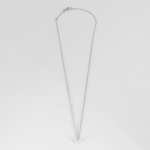 Collier Collier or blanc La Brune et la Blonde diamant 58 Facettes 330794