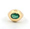 Bague 53 Bague en or jaune 18 carats sertie d'une émeraude ovale de 1,50 carat 58 Facettes