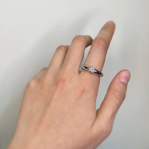 Bague 58 Solitaire Or blanc - Diamant de 0,45 carat 58 Facettes 210123R