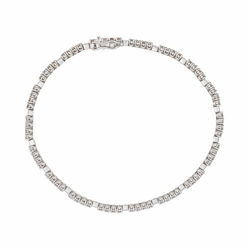 Bracelet Tennis Or blanc Diamant