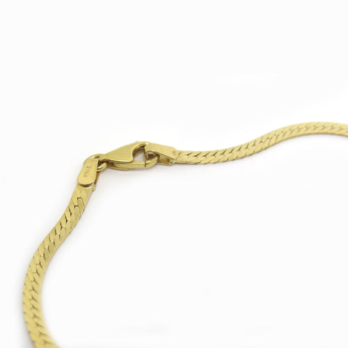 Collier Chaîne plate en or jaune 58 Facettes