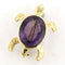 Broche Broche en or jaune en forme de tortue, améthyste et diamants 58 Facettes