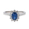 Bague 54 Bague Pompadour Or blanc Saphir, Diamant 58 Facettes 3455900CN