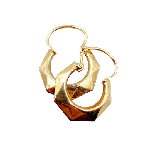 Boucles d'oreilles Boucles d'oreilles créoles Art Déco or jaune finement travaillées 58 Facettes A05362