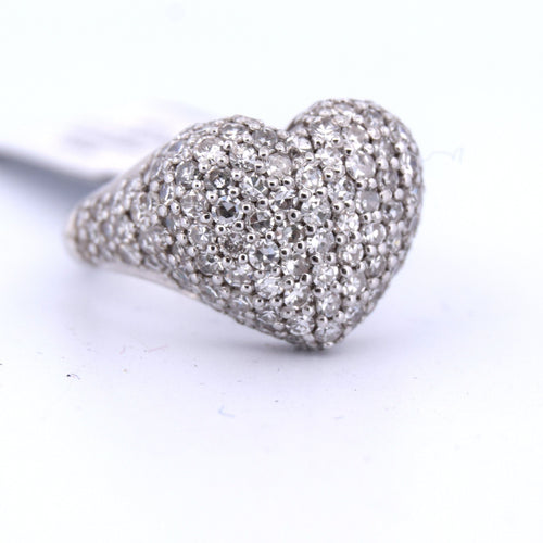 Bague 54 Bague coeur en diamant 58 Facettes
