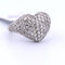 Bague 54 Bague coeur en diamant 58 Facettes