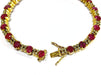 Bracelet Bracelet or jaune diamants rubis 58 Facettes