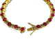 Bracelet or jaune diamants rubis