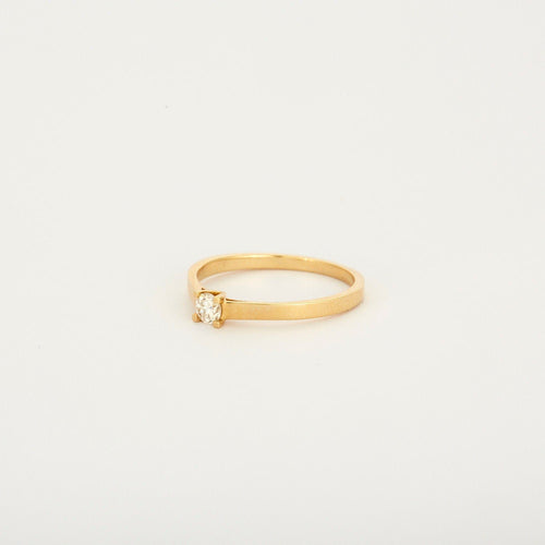 Bague 54 Solitaire or jaune serti d'un diamant 58 Facettes 3121253