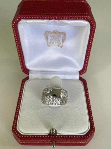 Bague 49 CARTIER - Bague Nouvelle Vague, diamants et or gris 58 Facettes