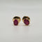 Boucles d'oreilles Boucles d’oreilles or jaune 18 carats serties de rubis ovale 58 Facettes