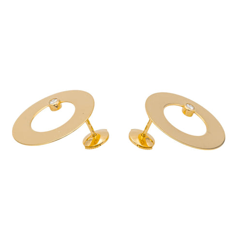 Boucles d'oreilles Dinh Van Boucles d'oreilles Target Or jaune Diamant 58 Facettes 4284535RV