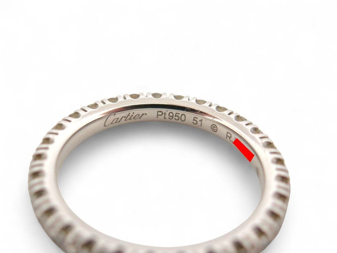 Bague 51 bague CARTIER alliance etincelle crb4087151 t51 en platine diamants 58 Facettes 271479