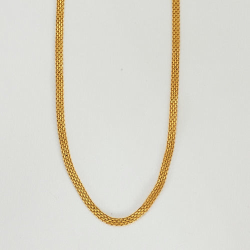 Collier Collier or jaune maille paillasson 58 Facettes LP484