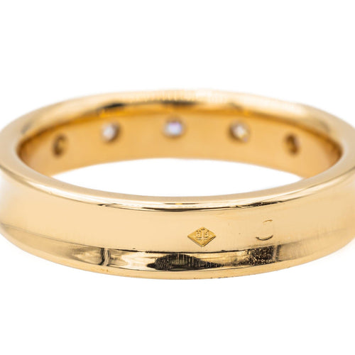 Bague 54 Bague Demi-alliance Or jaune Diamant 58 Facettes 3261222CN