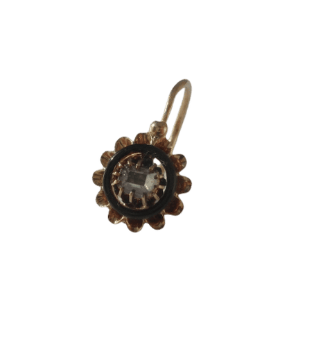 Boucles d'oreilles Mono boucle d’oreille dormeuse provençale XIXe en or rose et diamant 58 Facettes