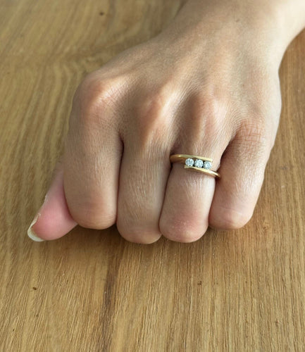 Bague 54 Alliance or et diamants 58 Facettes 3470