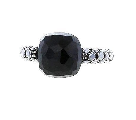 Bague Bague Pomellato Capri en or rose 18 carats avec onyx et diamants 58 Facettes 22049