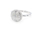 Bague 54 Bague entourage en or blanc avec diamants 58 Facettes 2005