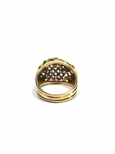 Bague 54 Bague or diamants et rubis 58 Facettes