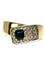 Bague 54 Bague en or jaune, saphir et diamants 58 Facettes 884
