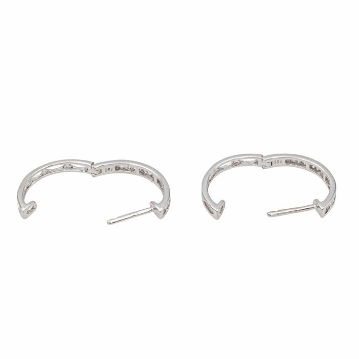 Boucles d'oreilles Boucles d'oreilles Créoles Or blanc Diamant 58 Facettes 3814689CN