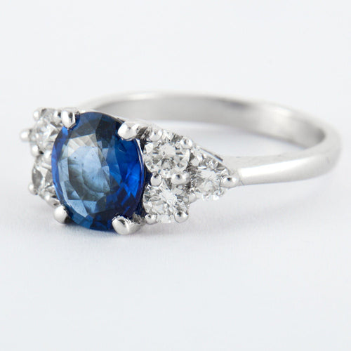 Bague 50 Bague Saphir Diamants 58 Facettes