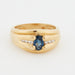 Ring 51 Yellow Gold Ring - Sapphire and Diamonds 58 Facettes REF 3037/18